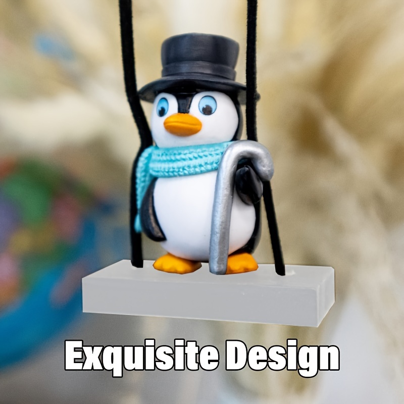Swinging Penguin Auto Behänge Ornament