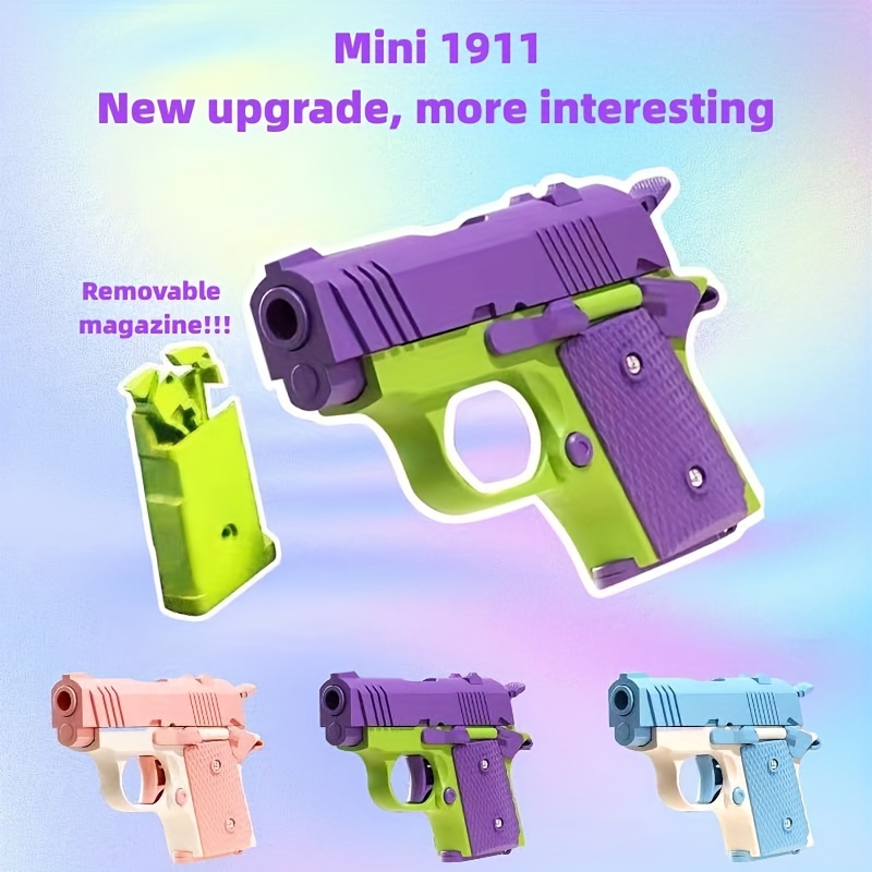 Gravity Fidget Toys - 3D Printing Fidget Gun Decompression Toys For Adults  - Funny Plastic EDC Non-Firing Gun Toy - Sensory Toys Anxiety Stress Relief  Toy