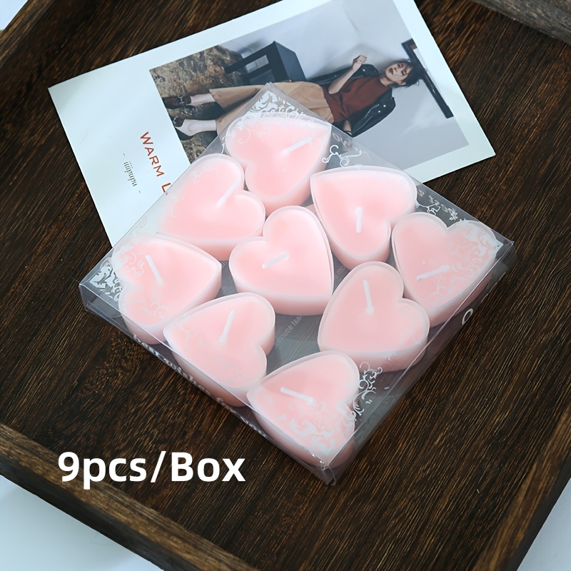 CANDELE A FORMA DI CUORE SET 50PZ 4x3x3.5 SENZA FUMO CANDELE