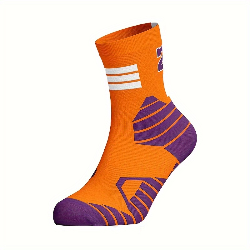 Basketball Socks Mid calf Thick Cushion Crew Socks Men Women Boys