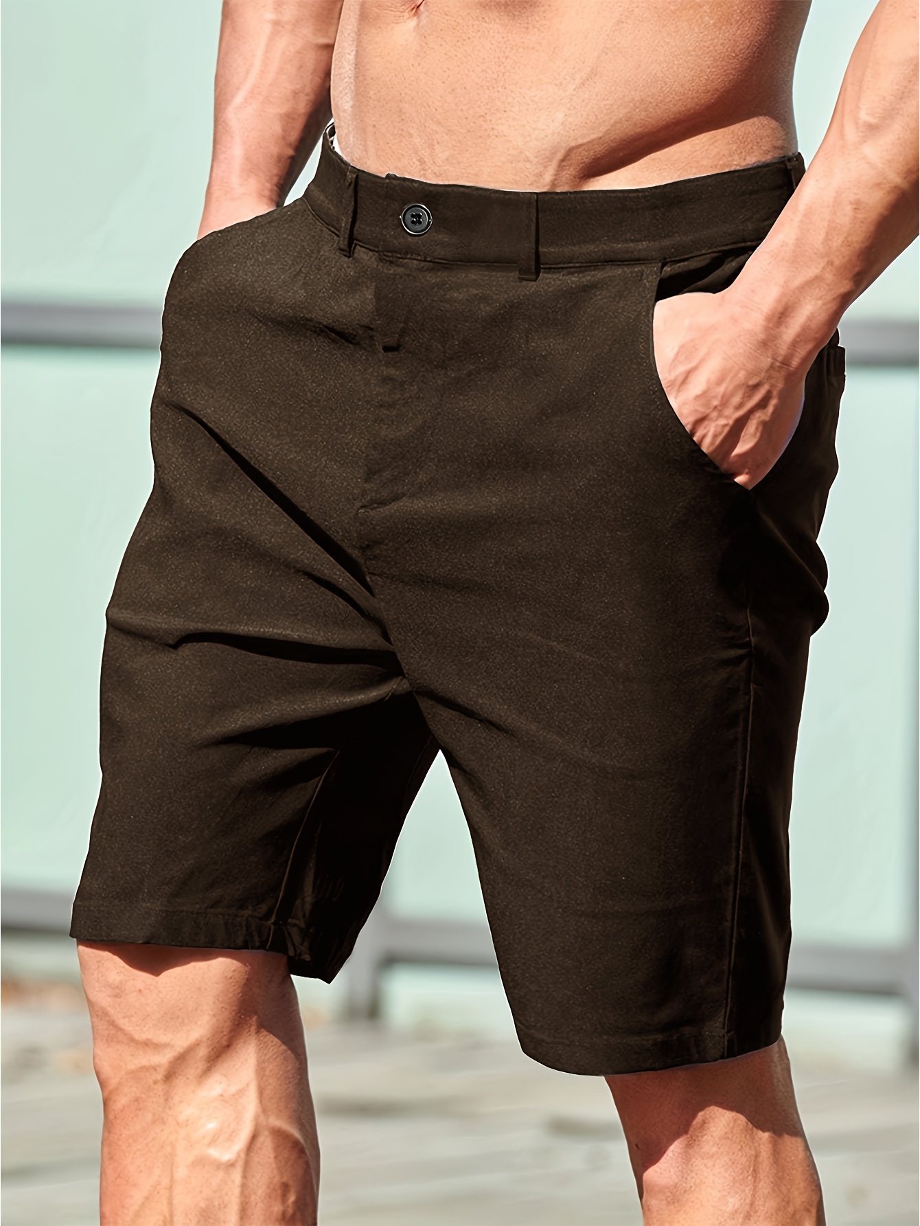 Comfortable Shorts for Men Men's Summer Short Pants Casual and Fashionable  Solid Color Compression Shorts for Men, Brown, Large : : Clothing,  Shoes & Accessories