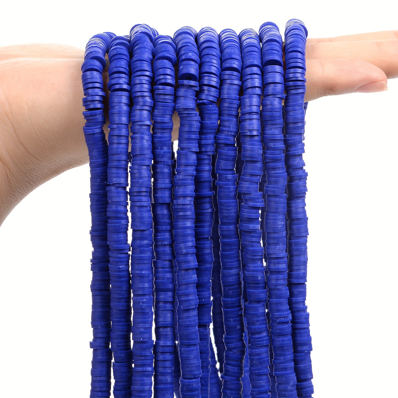 12 Strands Clay Beads for Jewelry Making Caffox 4560pcs 6mm Flat Round  Beads Polymer Clay Disc