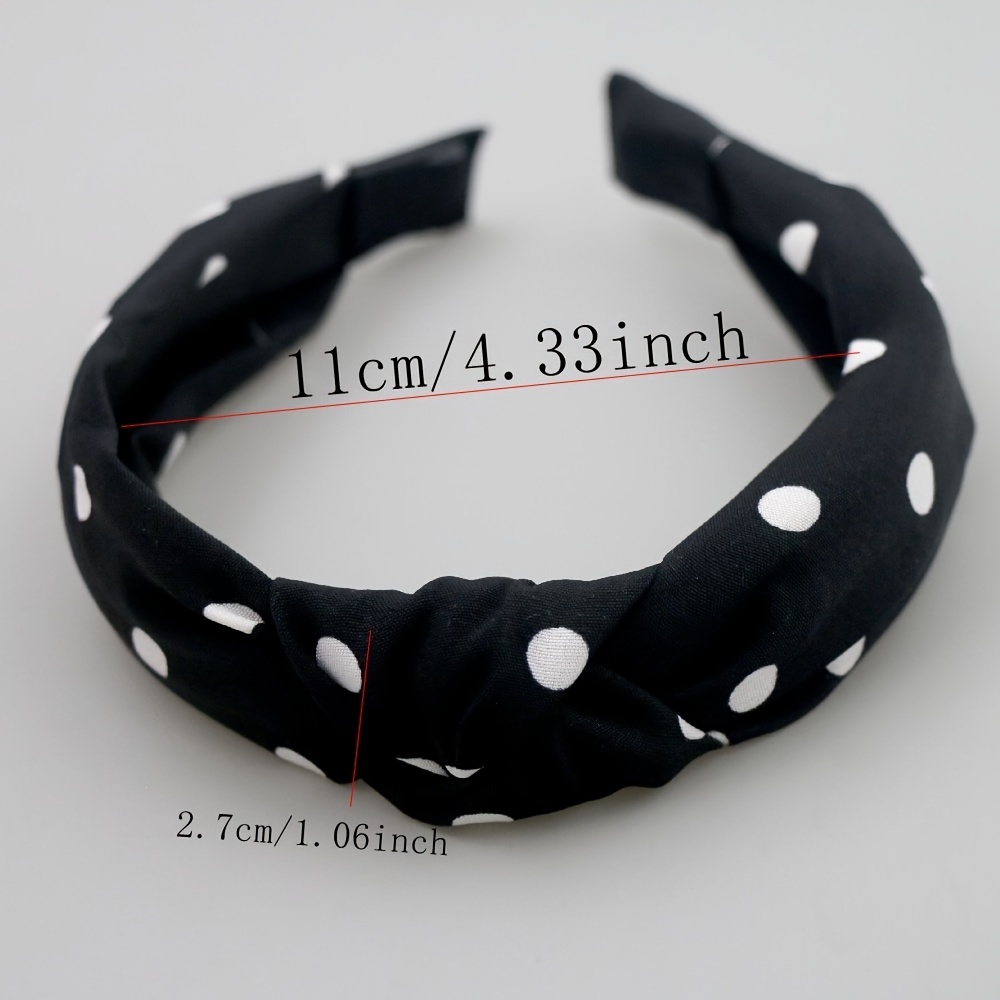 cute polka dot knotted hair bands red/black white/black/red Temu