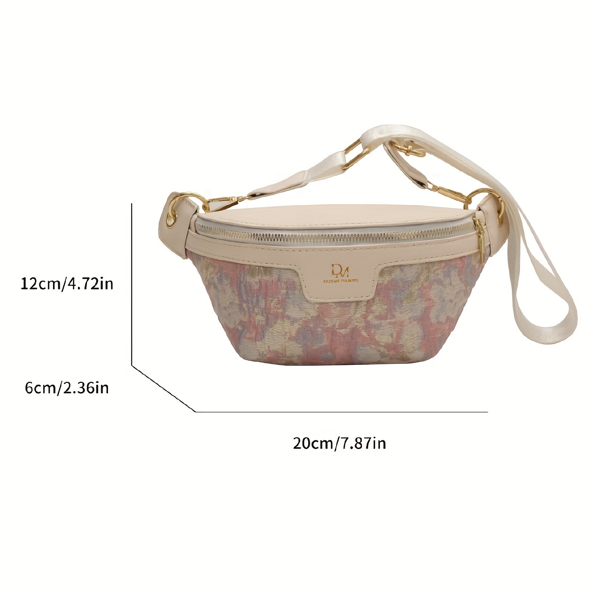 Floral Embroidery Waist Bag, Vintage Pu Leather Crossbody Bag, Stitching  Chest Bag For Women - Temu