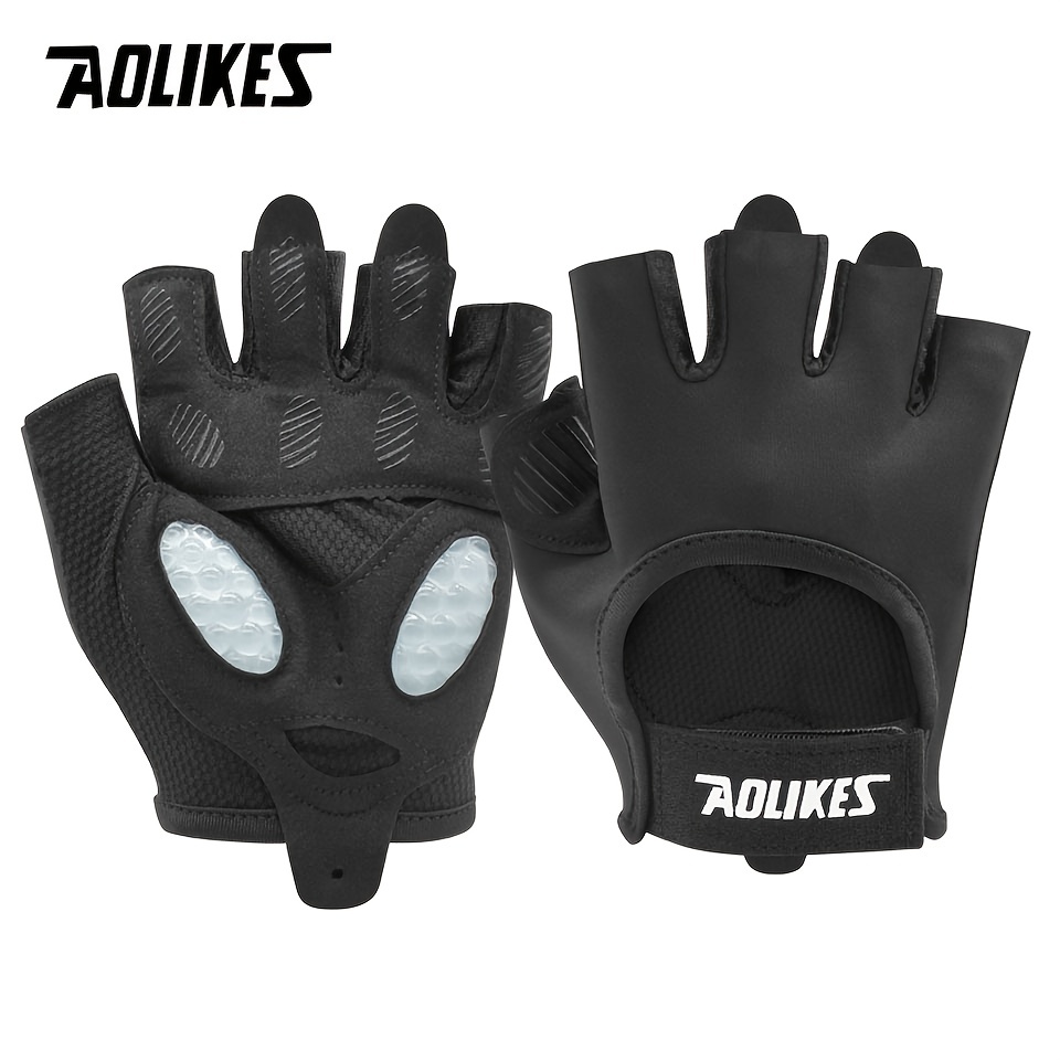 AOLIKES Weight Lifting Gloves Training Gym Grips Fitness Glove Women Men  Crossfit Bodybuilding Wristbands Hand Palm Protector