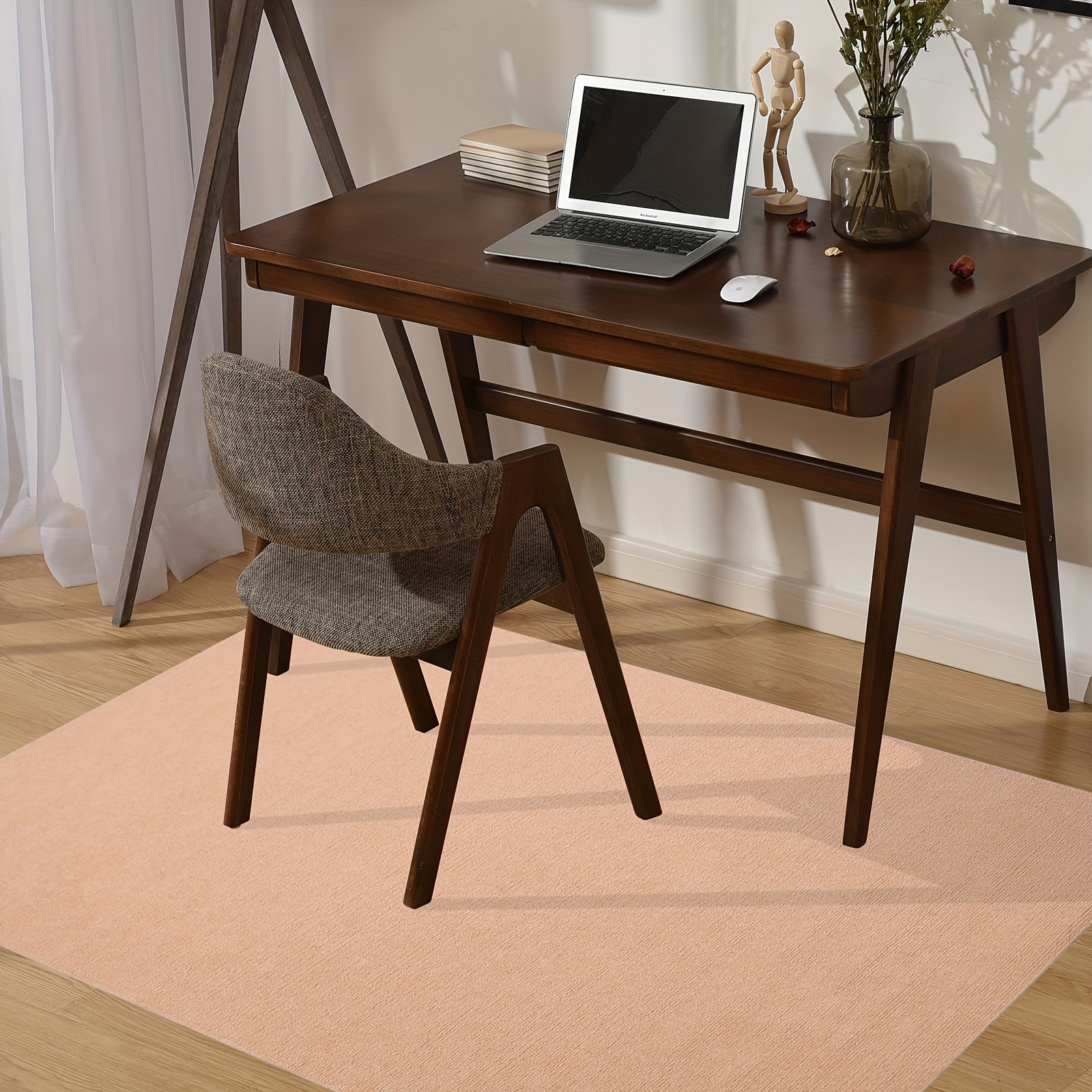 Tapis de chaise Kuyal, tapis de chaise roulante 2 mm pour sol en bois dur,  tapis de protection de sol en PVC transparent pour bureau à domicile (91,4  x 121,9 cm) 