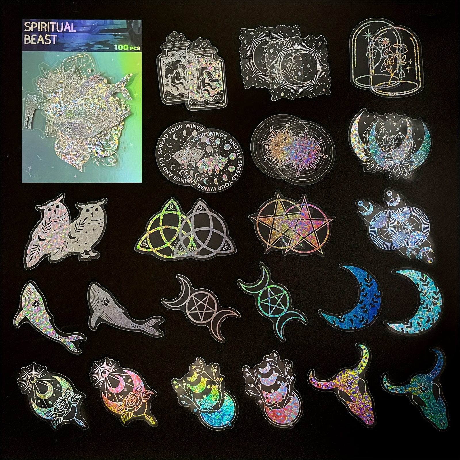 Stickers Witchy Stickers Holographic Sticker Aesthetic 