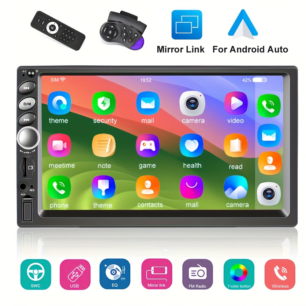 Apple Carplay Single Din Touchscreen Car Stereo with Android Auto, Rimoody  9 Inch Detachable Screen 1 Din Car Radio with Bluetooth FM Radio  iOS/Android Mirror Link TF/USB/AUX Input + Backup Camera 