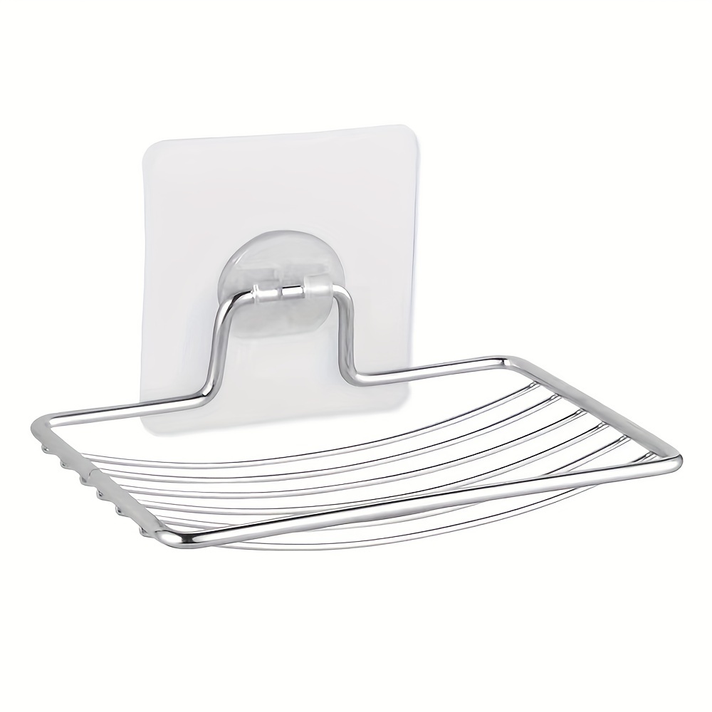 Stainless Steel Soap Dish Holder Self adhesive Wall Mounted - Temu