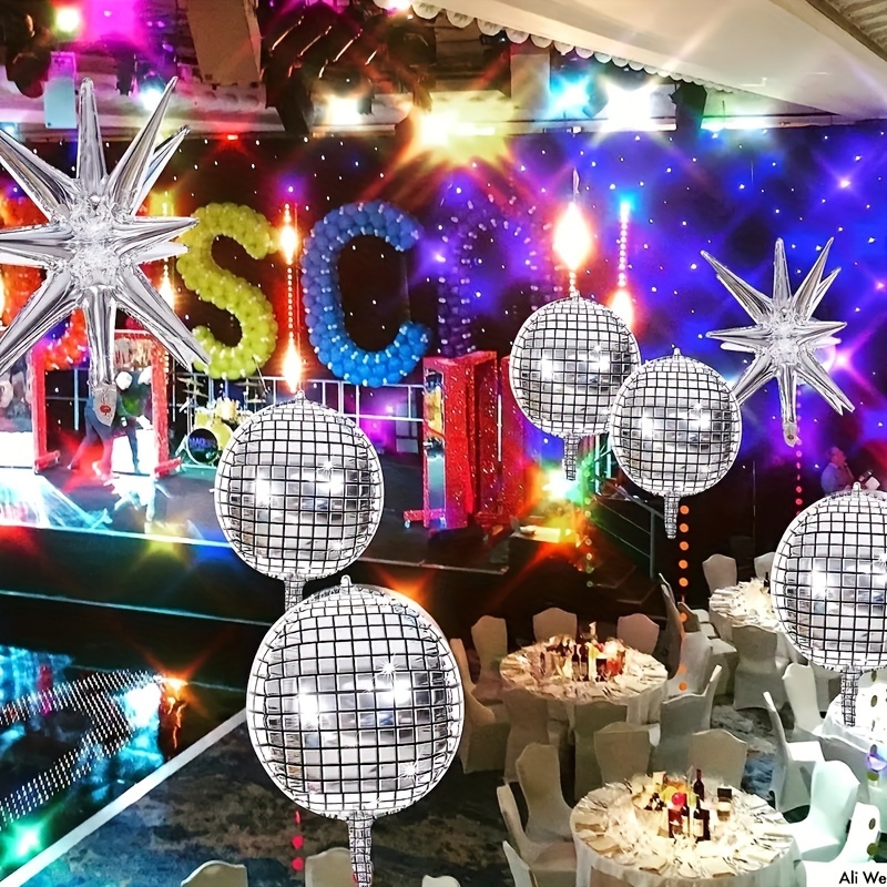 Morofme Lot de 11 boules disco argentées à suspendre - Décoration pour  centre de table - Thème des années 70 - Fournitures de fête rétro :  : Cuisine et Maison