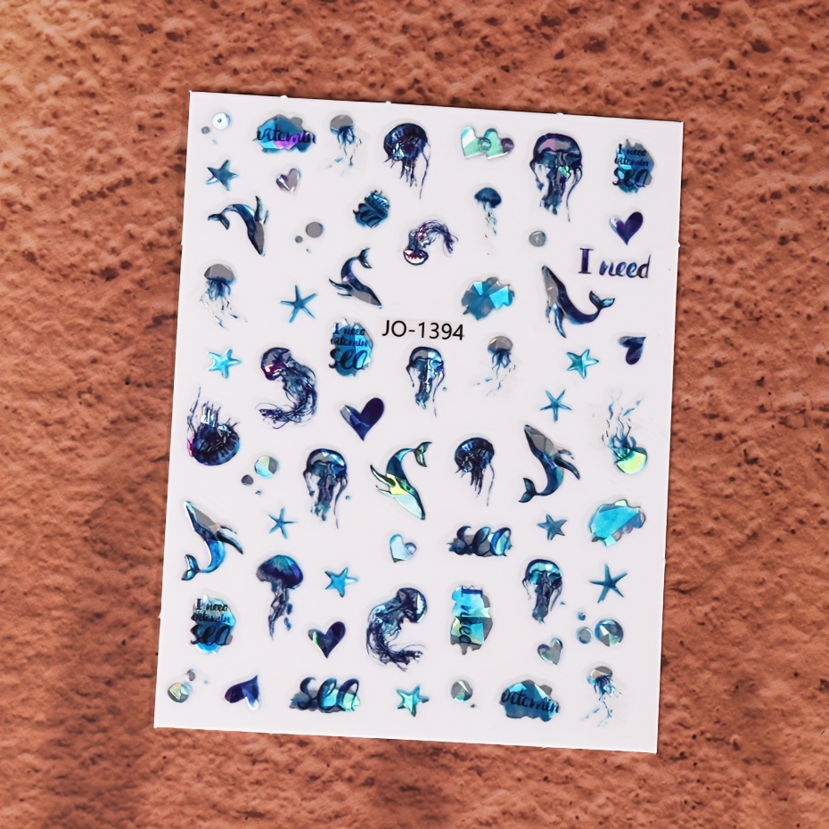 Toise Murale Enfant Stickers Muraux Autocollants Océan - Poissons, Sirènes, Fond Marin - 4