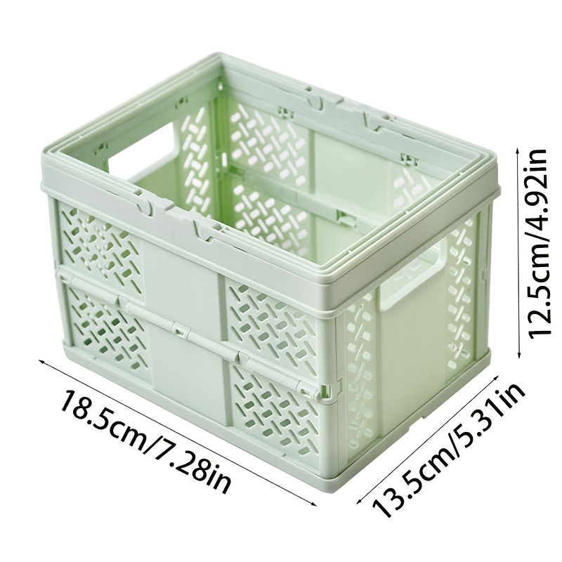 Portable Foldable Plastic Storage Basket - Stackable, Hand-held, And Hollow  Picnic Basket For Outdoor Use - Temu