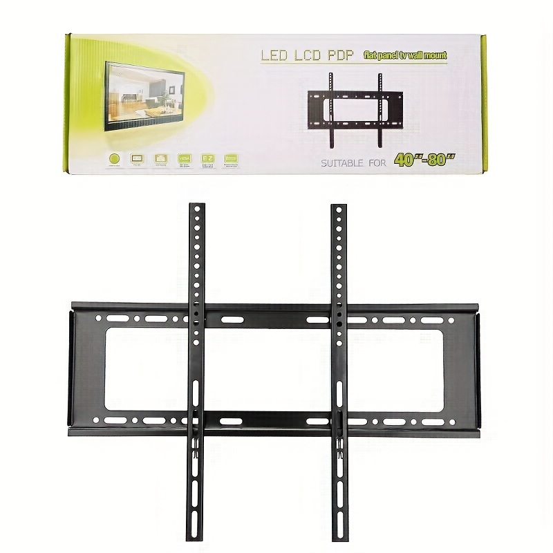 universal classic tv mount bracket fits 14 80 low profile easy to install matte black shop on temu and start saving temu