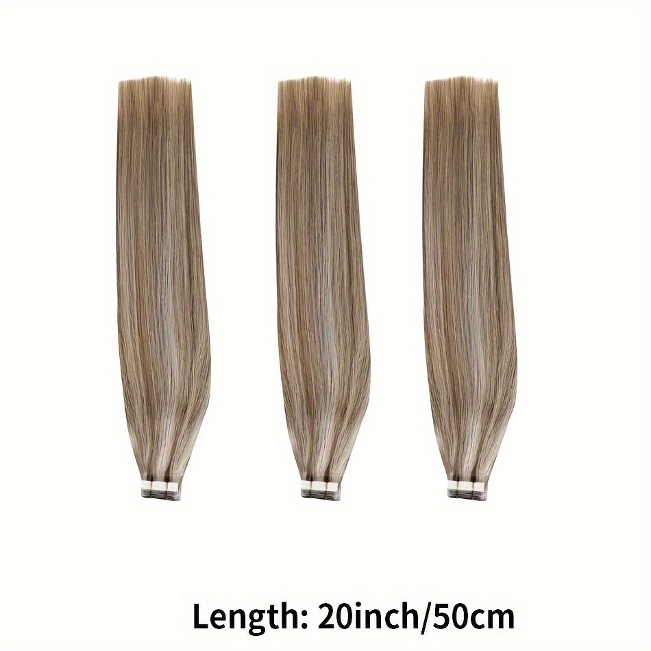 Tape Hair Extensions Blond Gemengd Bruin Virgin Geïnjecteerd Temu Belgium
