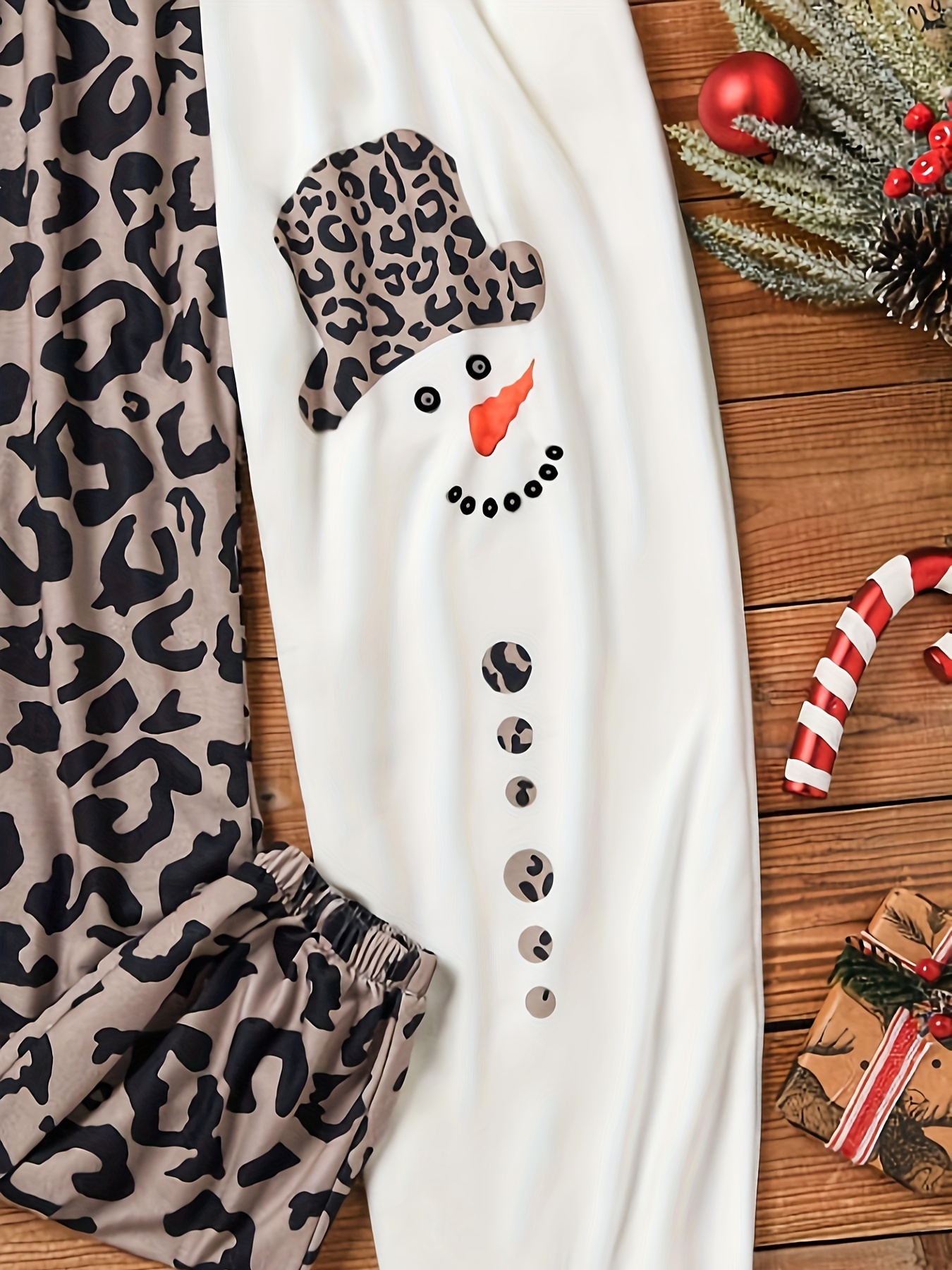 Christmas Snowman Print Loose Pants Casual Elastic Waist - Temu Canada