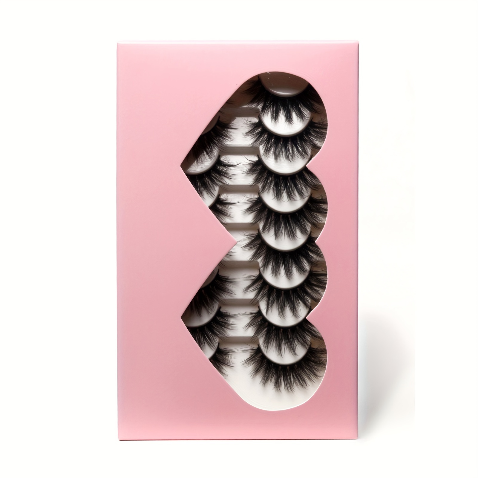 

8 Pairs Natural Fluffy 3d Faux Mink Lashes - Handmade C Curling Volume Lashes For A Bold And Beautiful Look