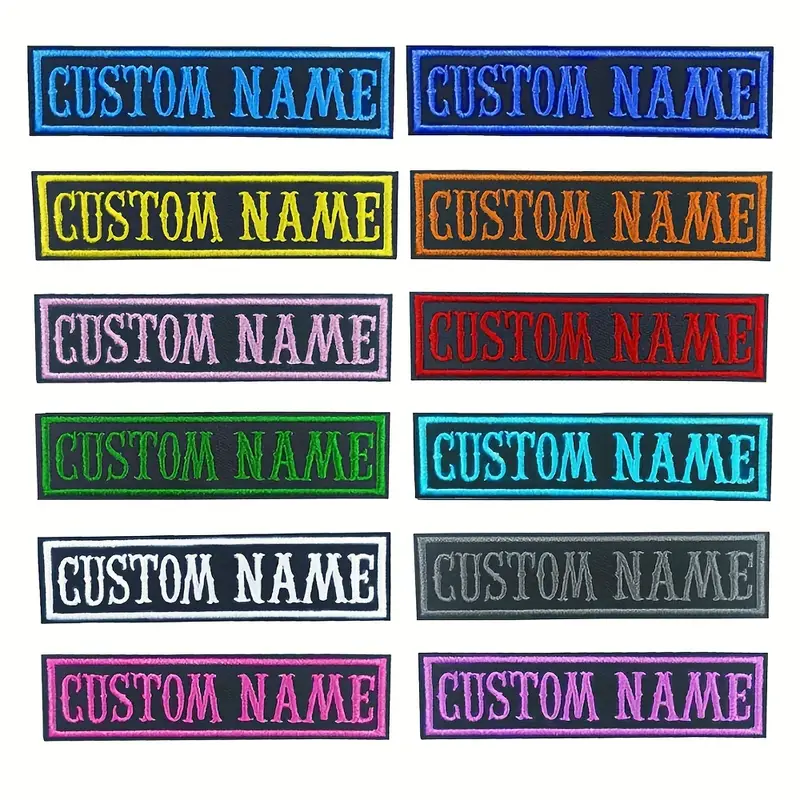 Custom Embroidered Name Patches In A Variety Of Colors - Temu