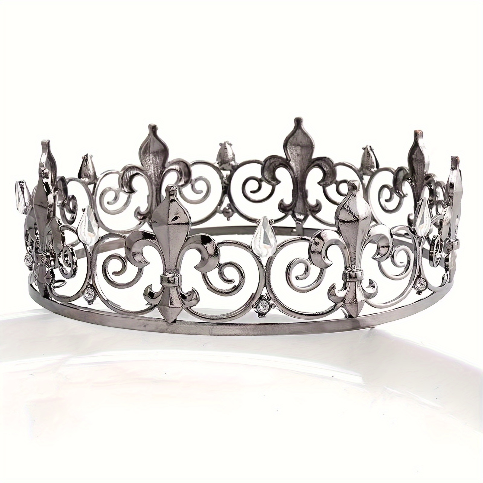 1pc Corona Completa Redonda Rey Coronas Tiaras Metal - Temu Chile