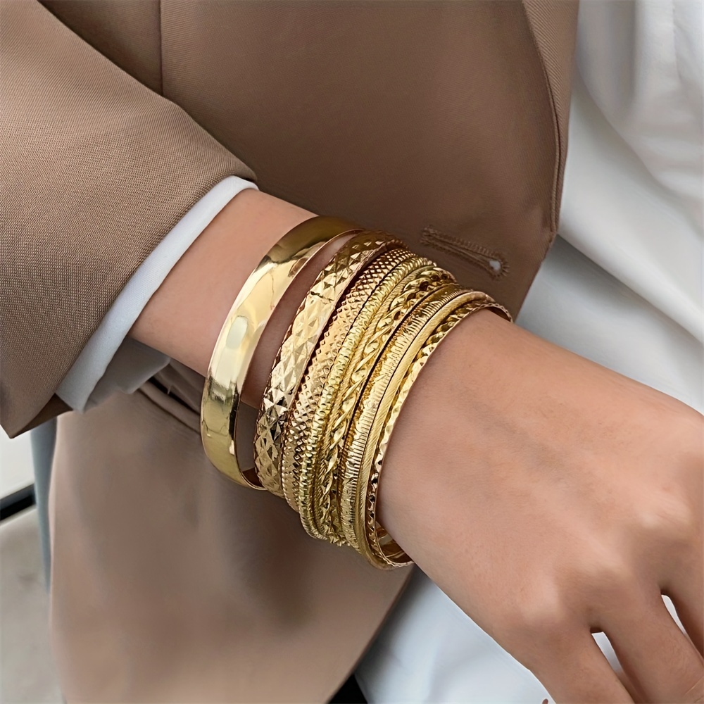 9pcs Chain Design Bangle  Bangles, Womens fashion jewelry, Fashion jewelry