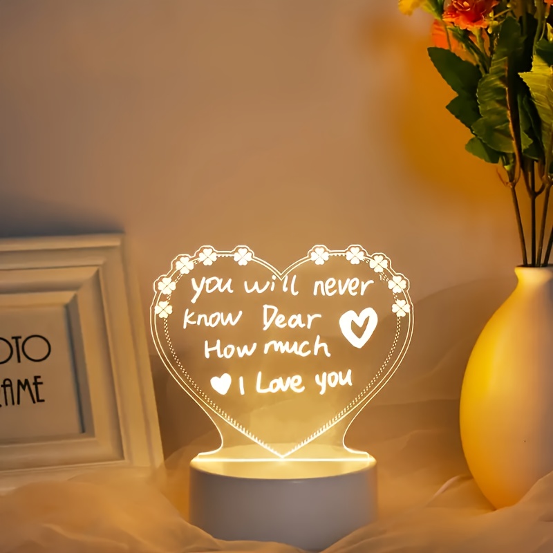 Hinweis Bord Kreative Led Nachtlicht USB Nachricht Bord Urlaub Licht Mit  Stift Geschenke Für Kinder Freundin Dekoration Nacht Lampe Von 2,33 €