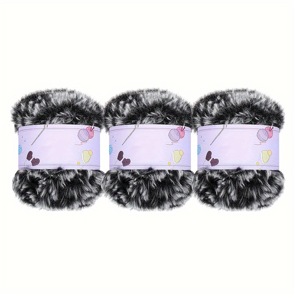 Faux Fur Yarn Thick Wool Hand Woven For Diy Knitting And - Temu