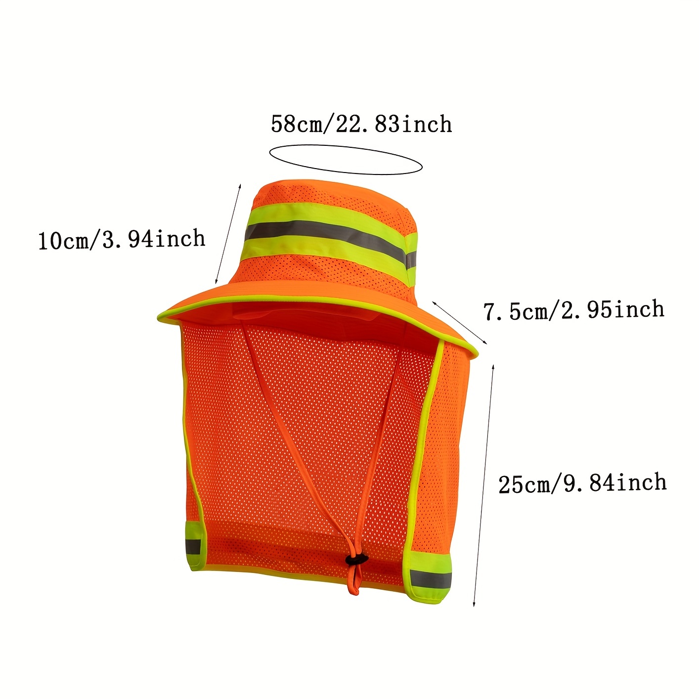  Men Women High Visibility Reflective Sun Hat with Neck Flap  Wide Brim Boonie Hat Bucket Cap (1pc Neon Lime) : Sports & Outdoors