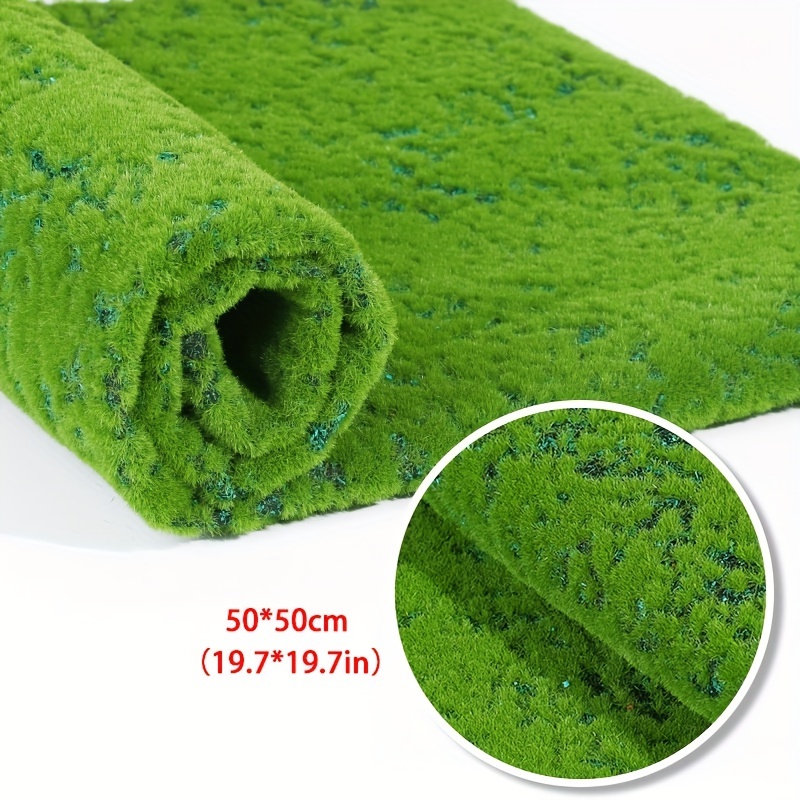 Alfombra De Césped Artificial Verde Falso Sintético Tamaño (50 X 50  Cm/Paisaje