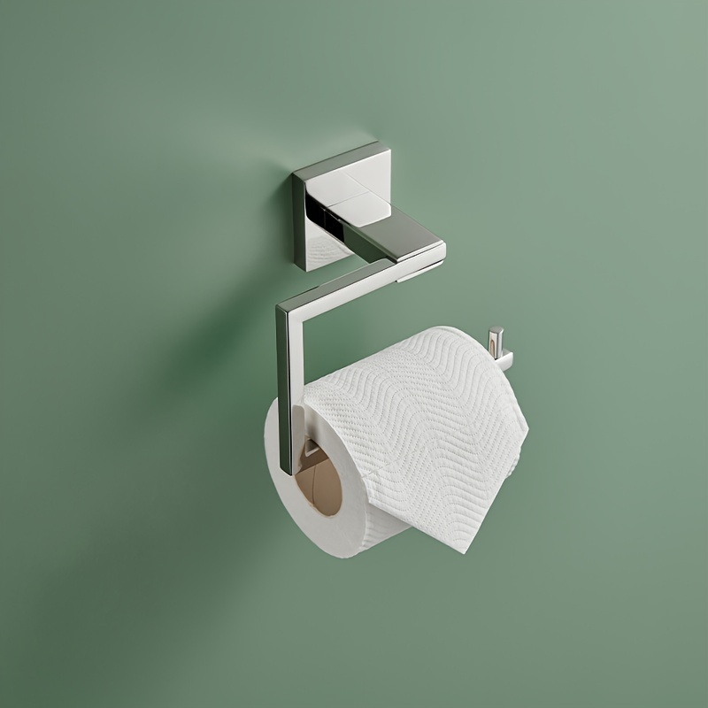 1pc Stainless Steel Wall Mounted Toilet Paper Holder, Big Roll