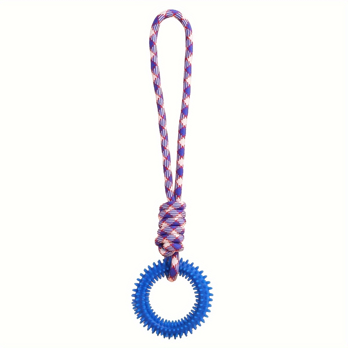 TEMU 1pc Círculo De Espinas Decorativo Juguetes De Cuerda Para Perros Con Pelota Y Asa Para Moler Dientes, Limpiar Dientes, Resistente A La