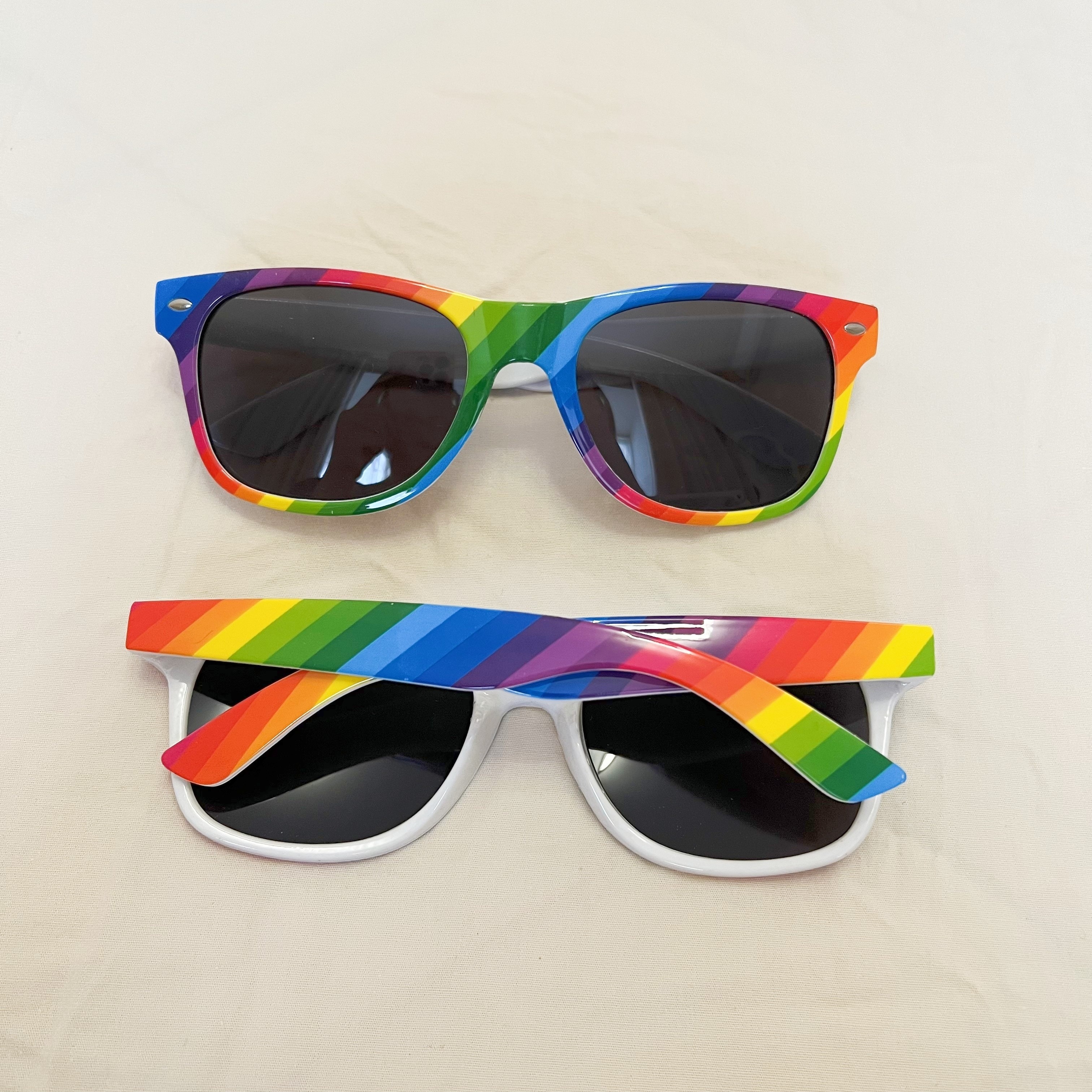 Gravity Shades Rainbow Color Rectangle Frame Sunglass Vintage