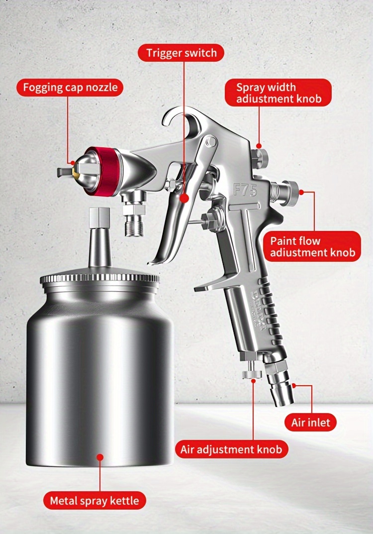 High Quality Spray Gun Mini Air Brush Paint Tool Hvlp Air - Temu