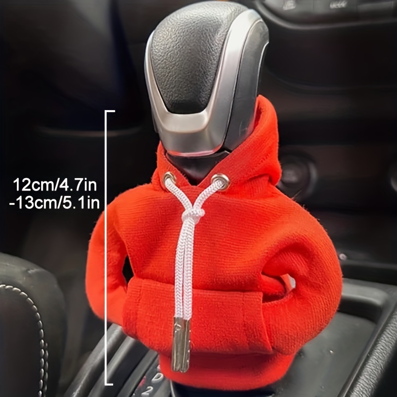 HICCVAL Car Gear Shift Hoodie Cover, Sweatshirt Auto Gear Shift Knob Cover  Car Shifter Hoodie Gear Shift Lever Knob Cover Car Interior Decoration for