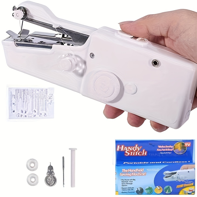 1pc Handheld Sewing Machine Mini Sewing Machines Portable Sewing Machine  Quick Handheld Stitch Tool For Fabric Cloth Clothing