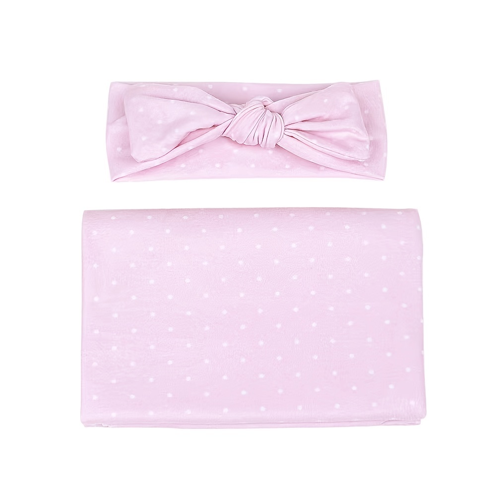 Baby Swaddle Wrap Cloth with Rabbit Ears Hairband Set
