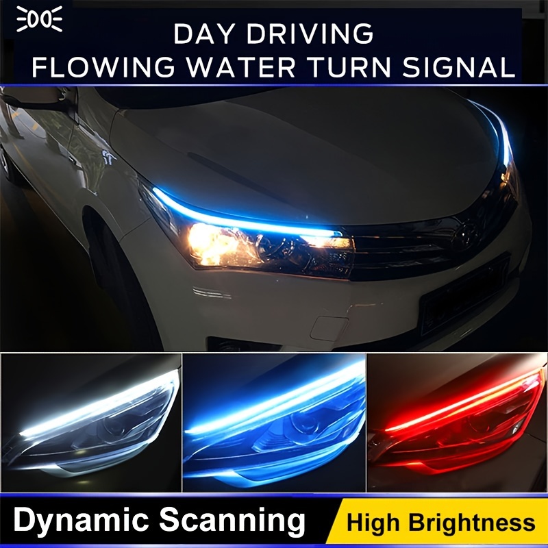 Phare de voiture des bandes de LED, l'extérieur voiture Bande LED feux avec  Dreamcolor Chasing, Flexible LED étanche Bande de feux de jour sans fil des  apps DRL contrôlé - Chine Projecteur