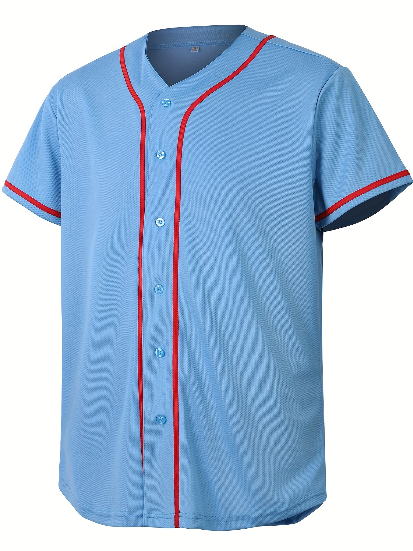 Baseball Jersey Blank V-neck Full Button Shirts Men/Boy Breathable Softball  Uniform Any Color Birthday Gift Hip Hop Street Style