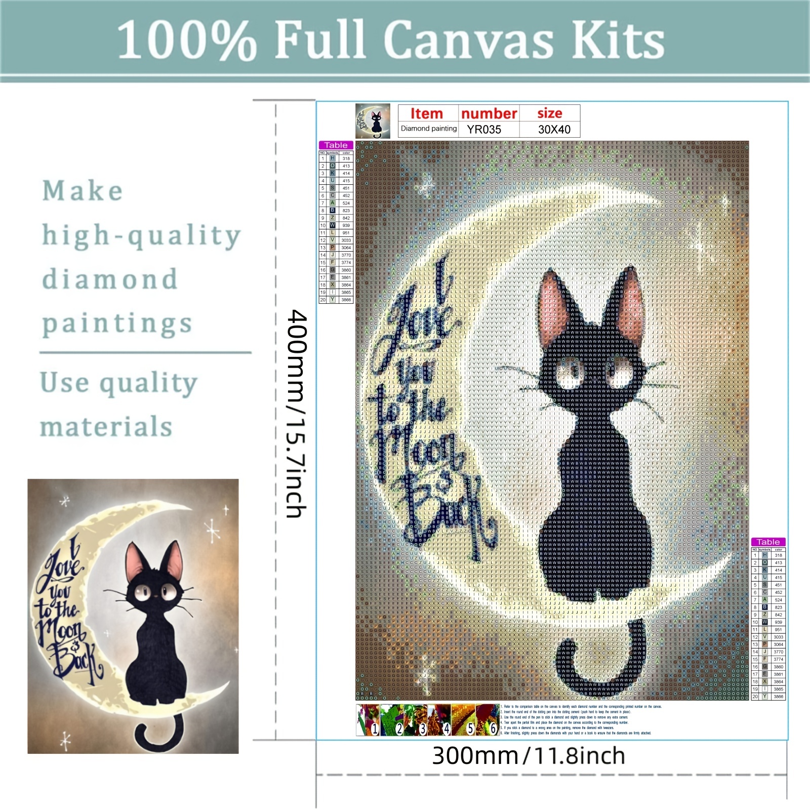 AB Diamond Painting Black Cat Diamonds for Crafts Paintings on the Wall  Mosaic Embroidery Full Accessories 5d Art Kit Pen Tools