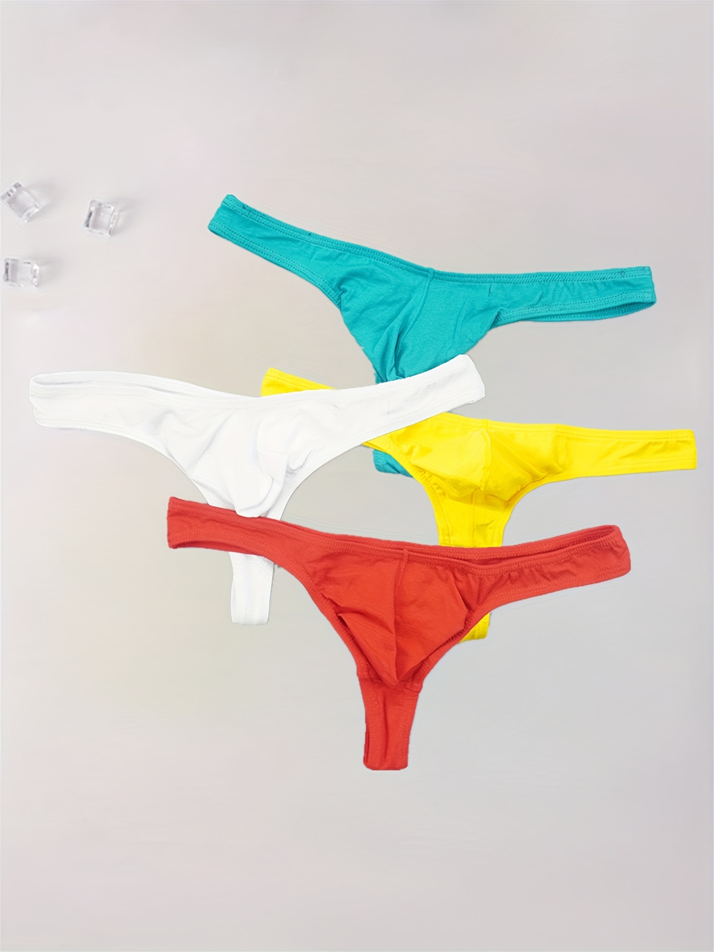 4 Pack Women Sexy Lingerie Cotton Thongs G-string T-back Panties