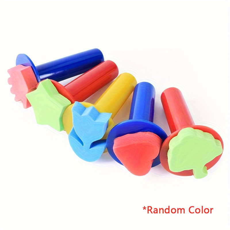 10pcs Round Paint Sponge Mini DIY Painting Sponge Random Type Color