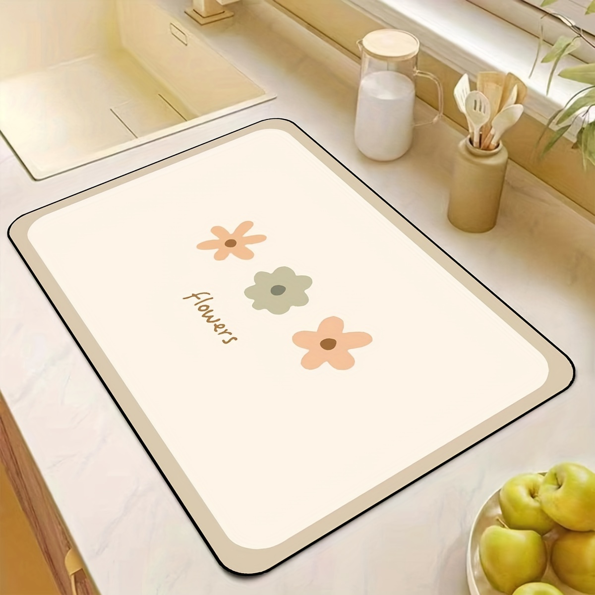 Dish Drying Table Mat Drying Pad With Non slip Rubber Backed - Temu