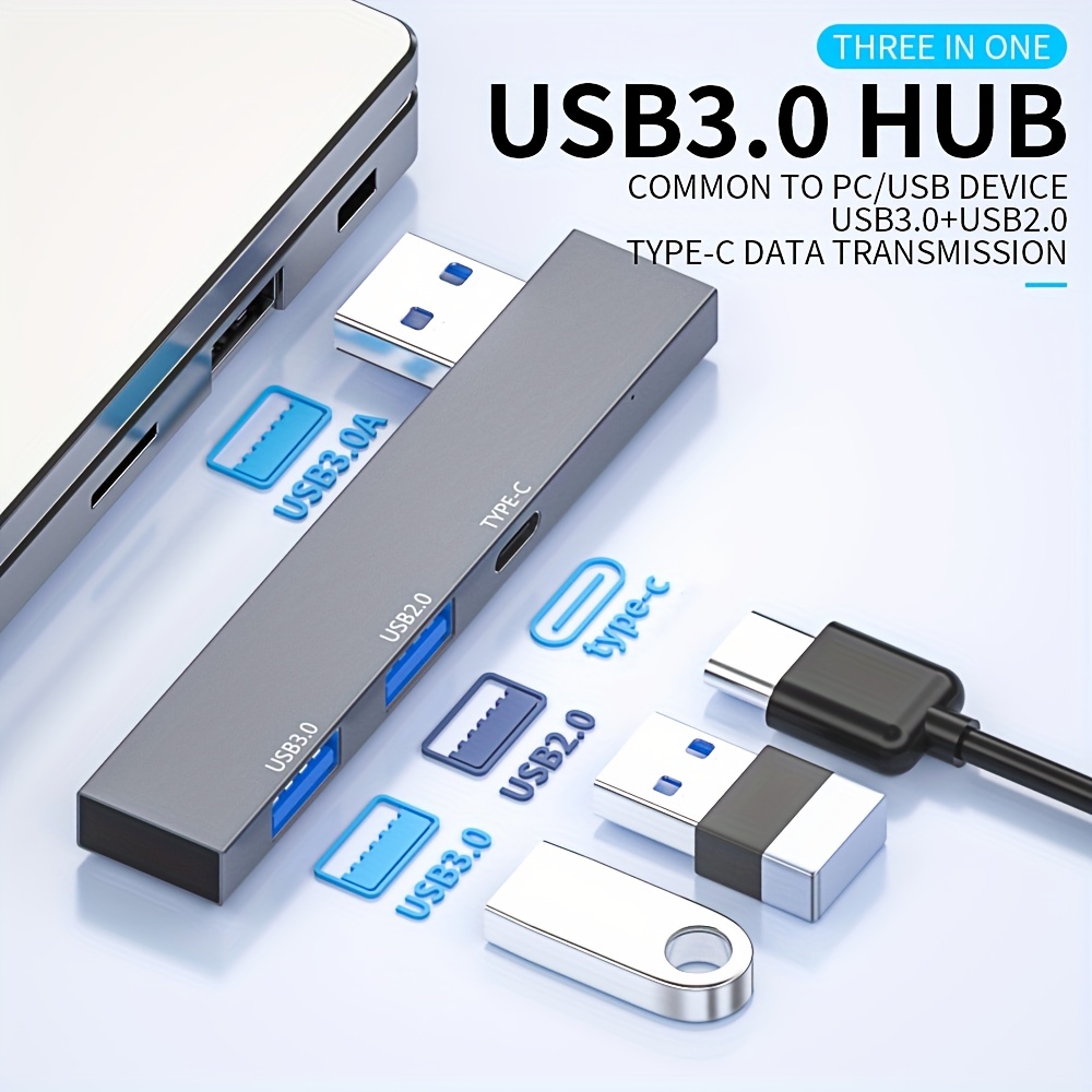 Adaptador de corriente multipuerto para ordenador portátil y PC expansor  múltiple Ehuebsd de 30 puertos con interruptores individuales Hub USB 2 16