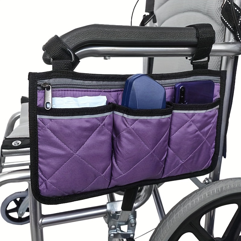 Waterproof Wheelchair Side Bag Secure Armrest Storage - Temu