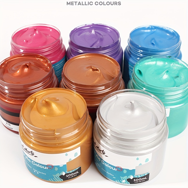 Meeden Metallic Acrylic Paint Premium 12 Colors Metallic - Temu