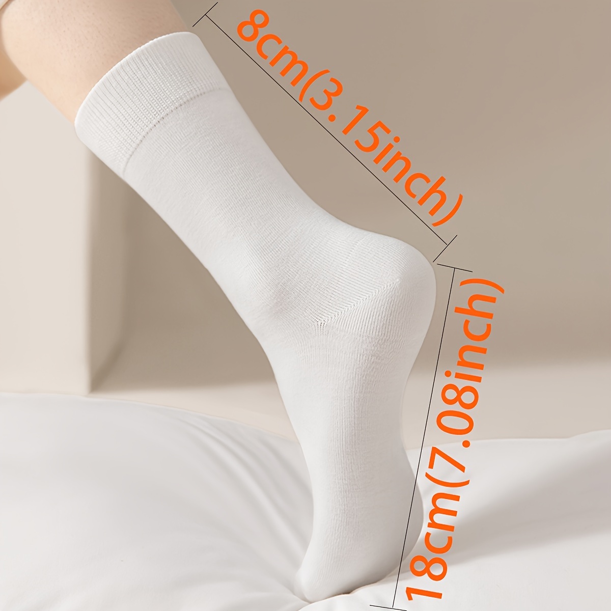 Men's Crew Socks, Winter Thicken Warm Solid Pairs, Autumn