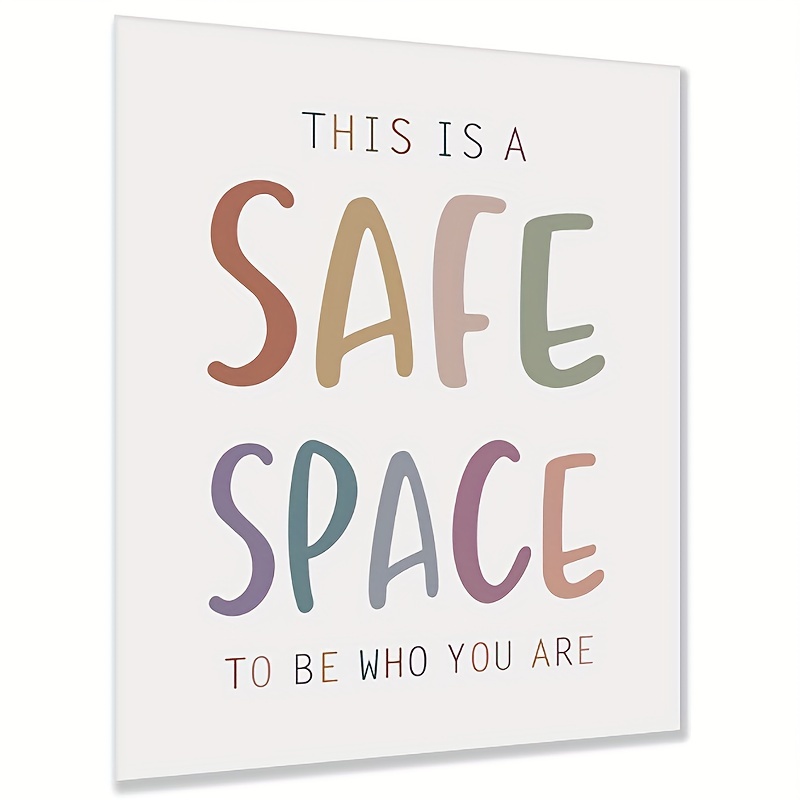 Students Room Wall Art Safe Space Wall Decor Educational Print Homeschool Print Classroom Decor Inclusive Art No Frame - 8x10"