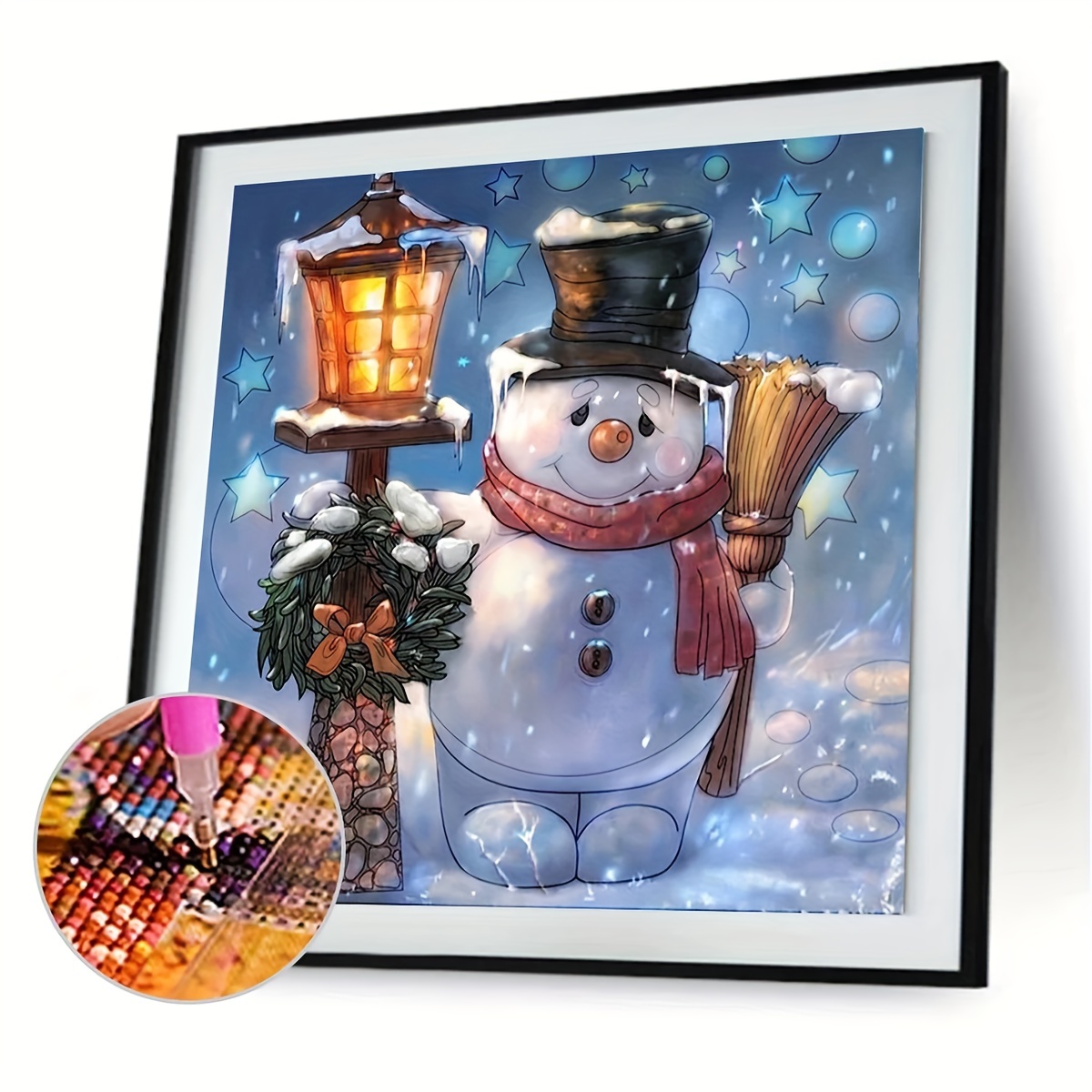 1pc Diamond Painting Tool Kit 20x30cm/7.87x11.8inch Diy 5d Diamond Painting  Set. Christmas Snowman Diamond Painting Full Drill Embroidery Cross Stitch  Arts Crafts Wall Decor Home Decoration Table Ornament, Frameless. A Great  Small