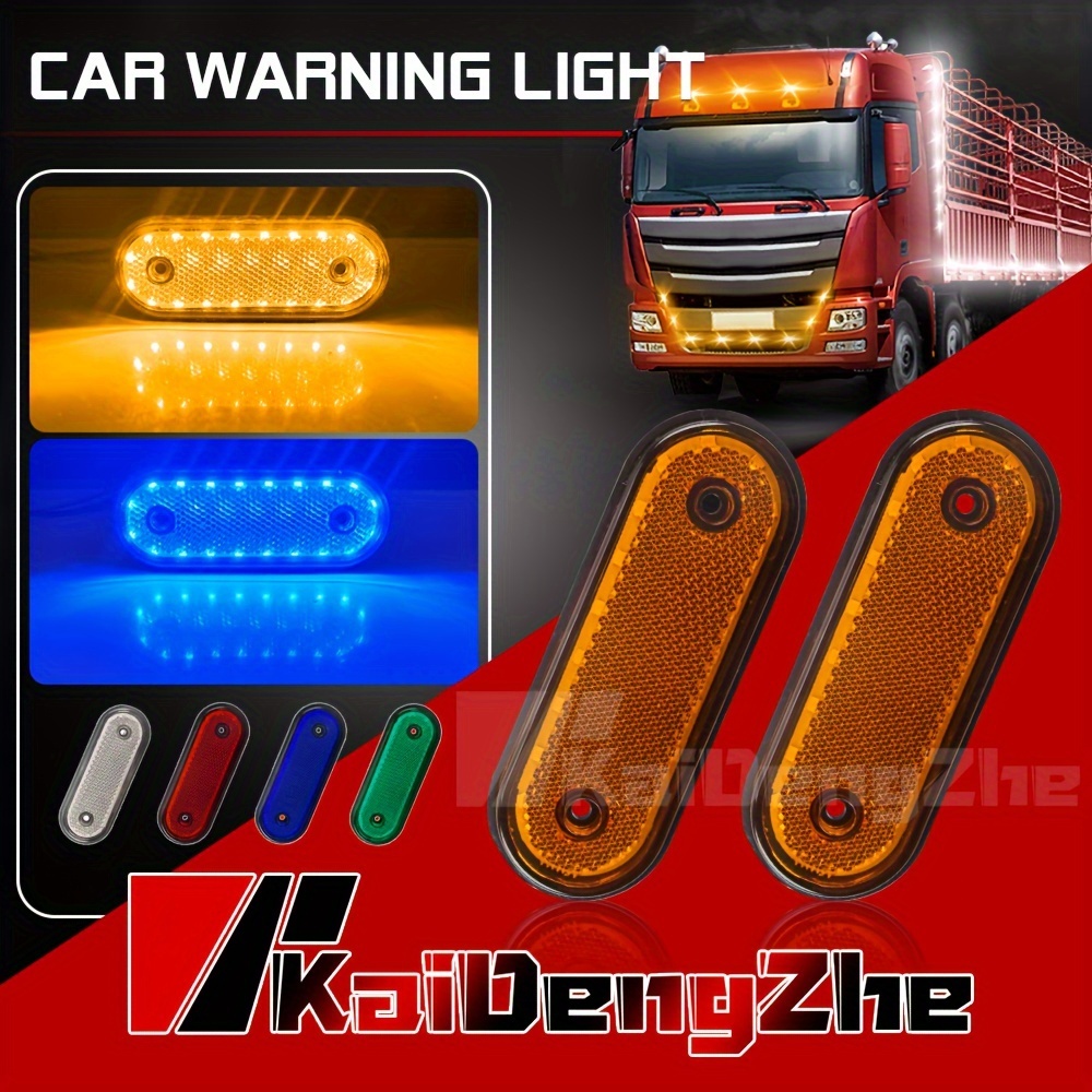 Acheter 1/2/10 pièces 12V 24V 3 feux de position latéraux LED feux externes  de voiture feux arrière d'avertissement feux de freinage pour camion  remorque camion Bus