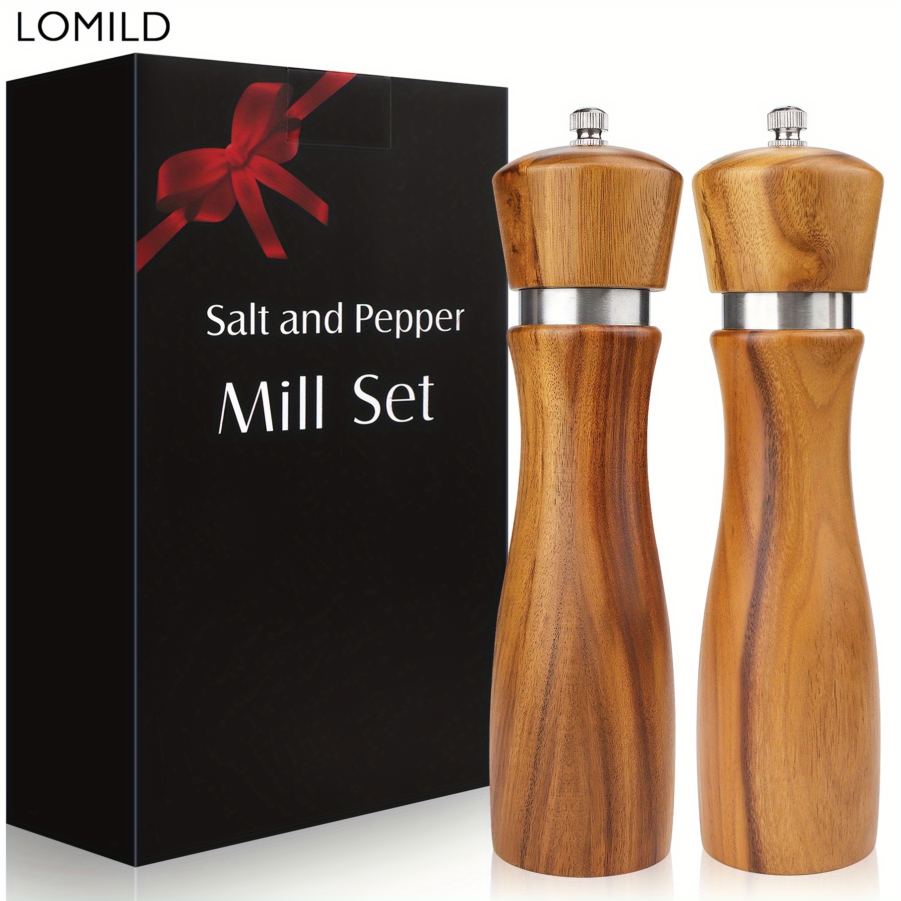 1PC Electric Salt And Pepper Grinder Set-Battery-Powered Stainless Steel  Grinder With Light -Automatic One-Handed Operation 