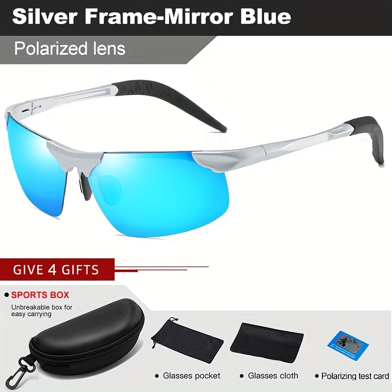 Premium Cool Wrap Around Photochromic Sunglasses Aluminum Frame Sports Polarized  Sunglasses With Zipper Case For Men Women Outdoor Sports Party Vacation  Travel Driving Fishing Cycling Supplies Photo Props - Jewelry & Accessories  
