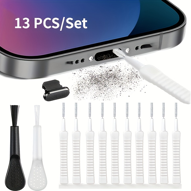 Kit de limpieza de teléfono celular, limpiador de altavoces para iPhone,  herramienta de limpieza de puerto de carga, kit de limpieza electrónica